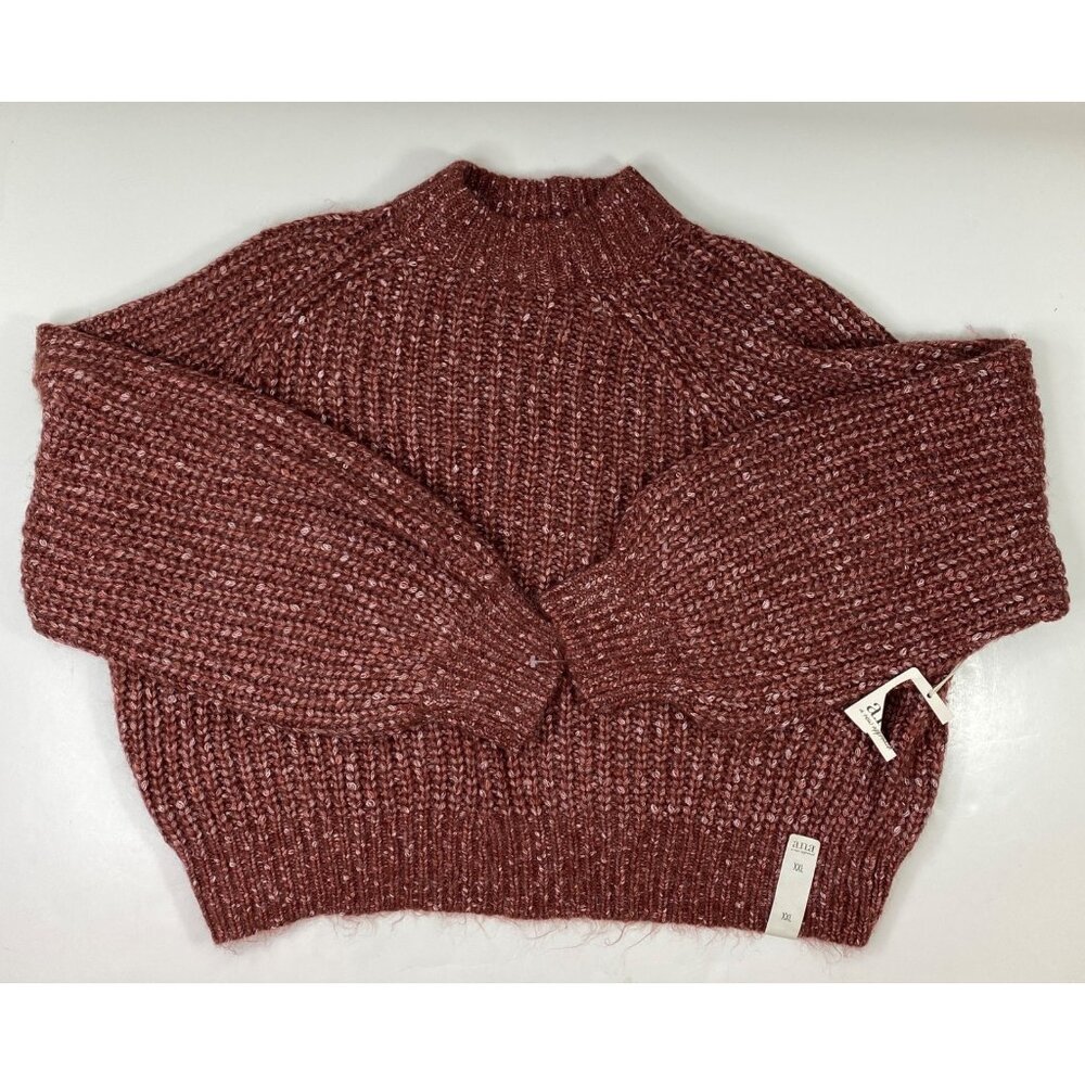 Ana A New Approach Womens Chunky Knit Red Long Sleeve Crew Neck Sweater Size XXL